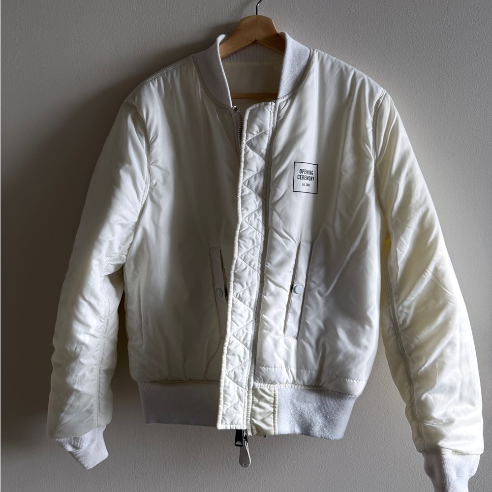 Opening Ceremony x Alpha Industries white MA1 Flight Bomber Jacket